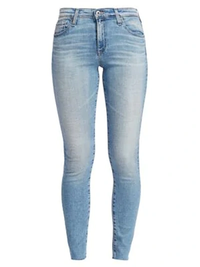 Shop Ag Farrah Mid-rise Ankle Skinny Raw Hem Jeans In 22 Years Redemptive