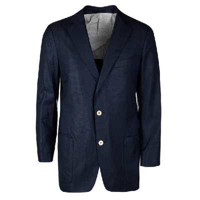 Pre-owned Ermenegildo Zegna Navy Blue Travel Blazer Xl