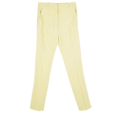 Pre-owned Balenciaga Yellow High Waist Tapered Pants S