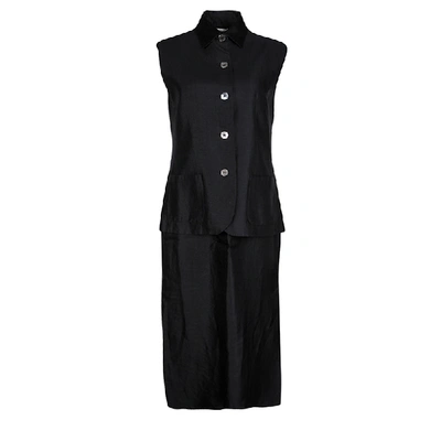 Pre-owned Max Mara Black Sleeveless Jacket And Dress Set M