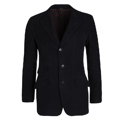 Pre-owned Dolce & Gabbana Navy Blue Cotton Tailored Blazer S
