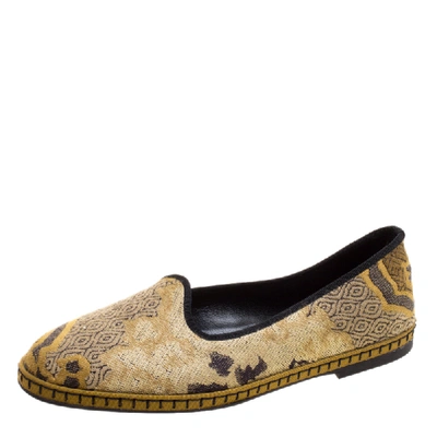 Pre-owned Etro Beige Brocade Loafers Size 36.5