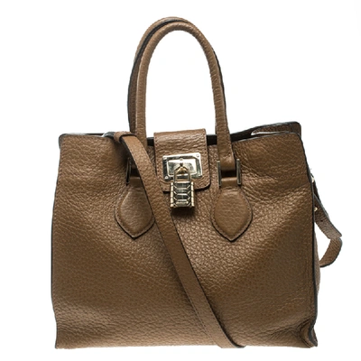 Pre-owned Roberto Cavalli Brown Leather Florence Tote