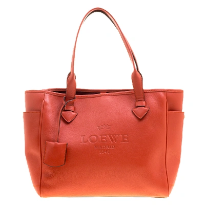 Pre-owned Loewe Red Leather Tote
