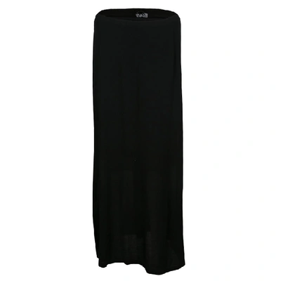 Pre-owned M Missoni Black Knit Elasticized Waist Midi Skirt M