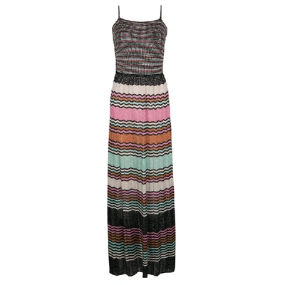 Pre-owned M Missoni Multicolor Lurex Knit Sleeveless Maxi Dress M