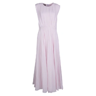 Pre-owned Giambattista Valli Blush Pink Silk Chiffon Sleeveless Maxi Dress M