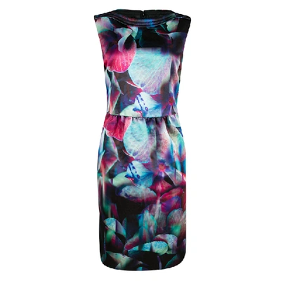 Pre-owned Emporio Armani Multicolor Digital Floral Print Sleeveless Dress M