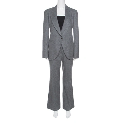 Pre-owned Viktor & Rolf Grey Wool Tailored Blazer And Trouser Set M