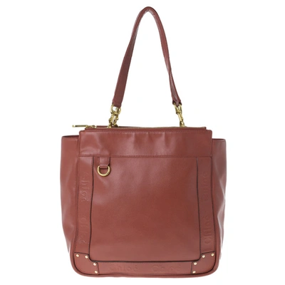 Pre-owned Chloé Red Leather Shopping Tote