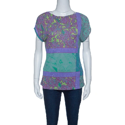 Pre-owned Etro Multicolor Paisley Printed Top L