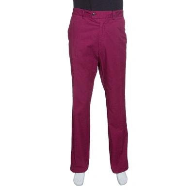 Pre-owned Ch Carolina Herrera Purple Cotton Straight Fit Trousers 3xl