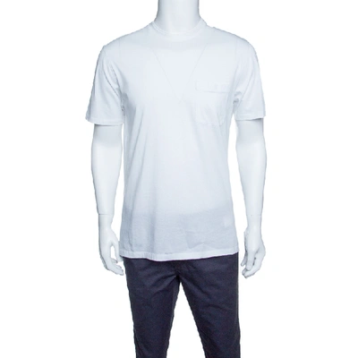 Pre-owned Ermenegildo Zegna White Cotton Short Sleeve Crew Neck T-shirt M