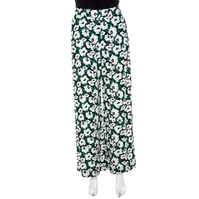 Pre-owned Stella Mccartney Floral Printed High Waist Wide Leg Maude Trousers S In Multicolor