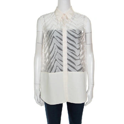 Pre-owned 3.1 Phillip Lim / フィリップ リム Off White Zig Zag Fil Coupe Sleeveless Shirt M