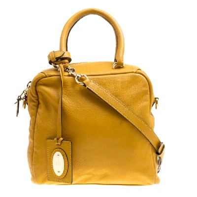 Pre-owned Etro Yellow Leather Satchel