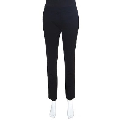 Pre-owned Diane Von Furstenberg Black Wool Cigarette Pants S