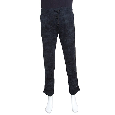 Pre-owned Dolce & Gabbana Navy Blue Washed Effect Sweatpants Xs