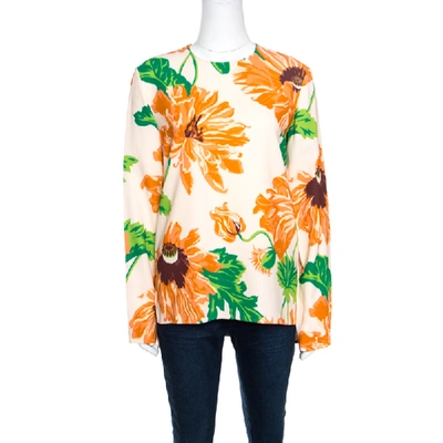 Pre-owned Stella Mccartney Multicolor Large Poppy Printed Louisa Blouse S