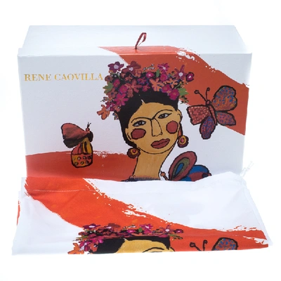 Pre-owned René Caovilla Mahaweb Frida Kahlo Design Limited Edition Shoe Box & Dust Bag For Rene Caovilla In Multicolor