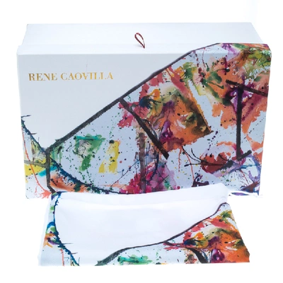 Pre-owned René Caovilla Mahaweb Abstract Design Limited Edition Shoe Box & Dust Bag For Rene Caovilla In Multicolor
