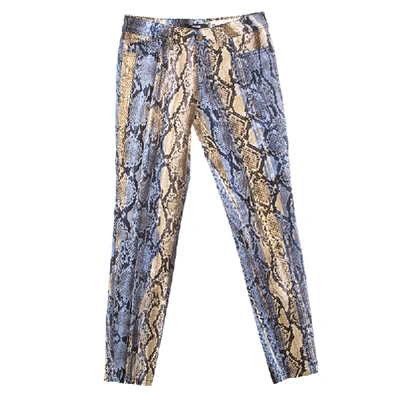 Pre-owned Just Cavalli Multicolor Python Print Stretch Denim Skinny Jeans M