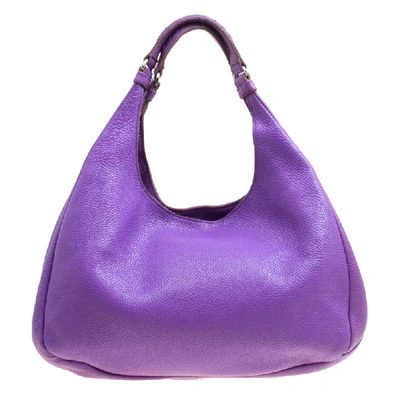 Pre-owned Bottega Veneta Purple Leather Hobo