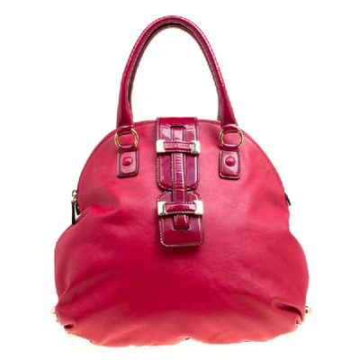 Pre-owned Roberto Cavalli Red Leather Dome Satchel