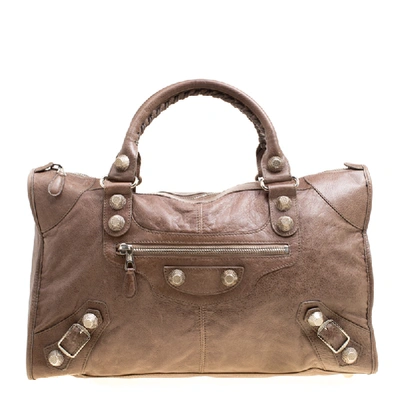 Pre-owned Balenciaga Brown Leather Gh Work Tote