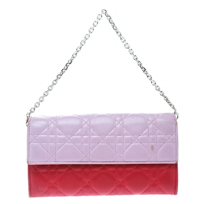 Pre-owned Dior Rendez-vous Wallet In Pink