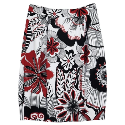 Pre-owned Dolce & Gabbana Floral Pencil Skirt S In Multicolor