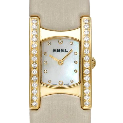 Pre-owned Ebel Swiss Quartz Movement Diamond 18k Gold Watch In Beige