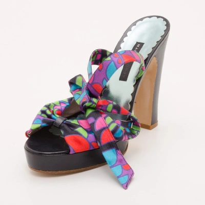 Pre-owned Marc Jacobs Multicolor Printed Sandals Size 38