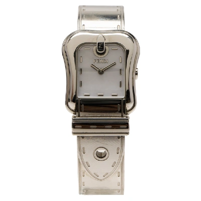Pre-owned Fendi Women's Wristwatch 23mm In White