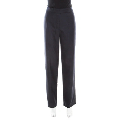 Pre-owned Isabel Marant Navy Blue Wool Tailored Trousers M