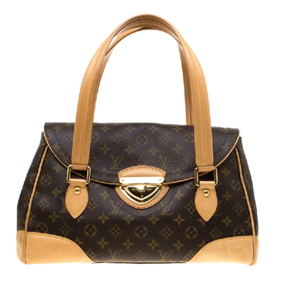 Pre-owned Louis Vuitton Monogram Canvas Beverly Gm Bag In Brown