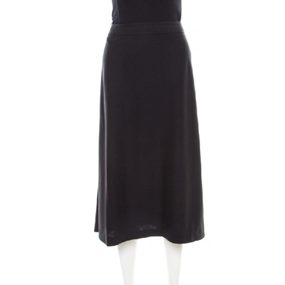 Pre-owned Jil Sander Black Wool A-line Skirt L