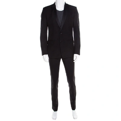 Pre-owned Dolce & Gabbana Maritini Black Wool And Silk Tuxedo Suit M