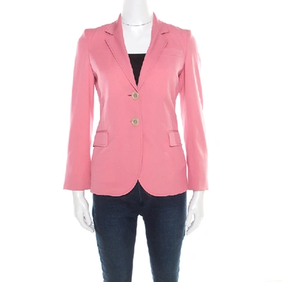Pre-owned Gucci Flamingo Pink Wool Tailored Blazer S