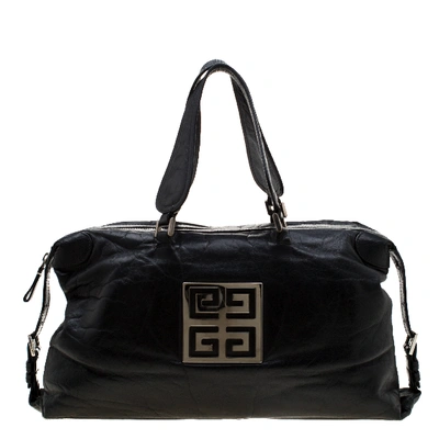 Pre-owned Givenchy Black Leather Nightingale Satchel