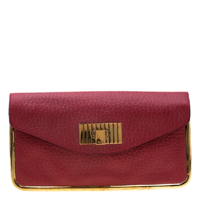 Pre-owned Chloé Red Leather Sally Clutch