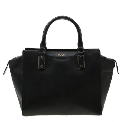 Pre-owned Hugo Boss Black Leather Maika Tote