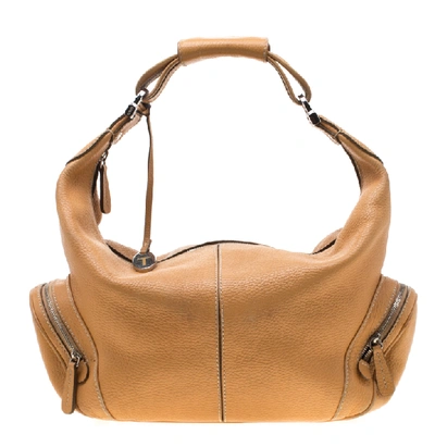 Pre-owned Tod's Tan Leather Charlotte Hobo