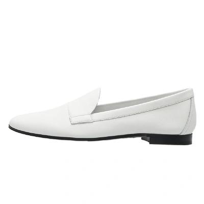 Pre-owned Pierre Hardy White Leather Jacno Slip On Loafers Size 37