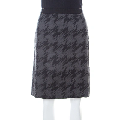 Pre-owned Hugo Boss Dark Grey Cotton A Line Short Skirt S