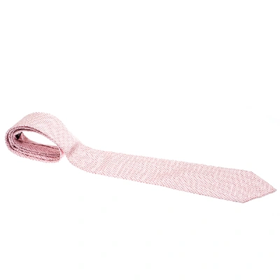 DUNHILL Pre-owned Pink Jacquard Silk Traditional Tie