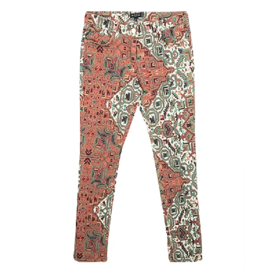Pre-owned Etro Multicolor Printed Stretch Denim Skinny Jeans S