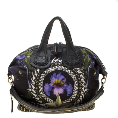 Pre-owned Givenchy Multicolor Nightingale Canvas Tote In Black