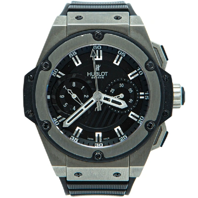 Pre-owned Hublot Black Big Bang King Power Zirconium Limited Edition Men's Watch 48mm
