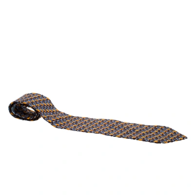 Pre-owned Ermenegildo Zegna Vintage Multicolor Silk Jacquard Traditional Tie